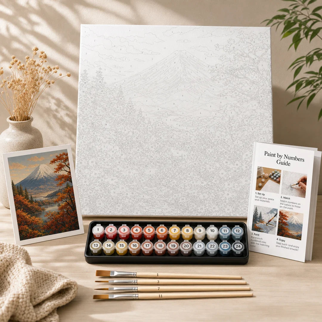 Peinture par numéros — Mont Fuji en Automne