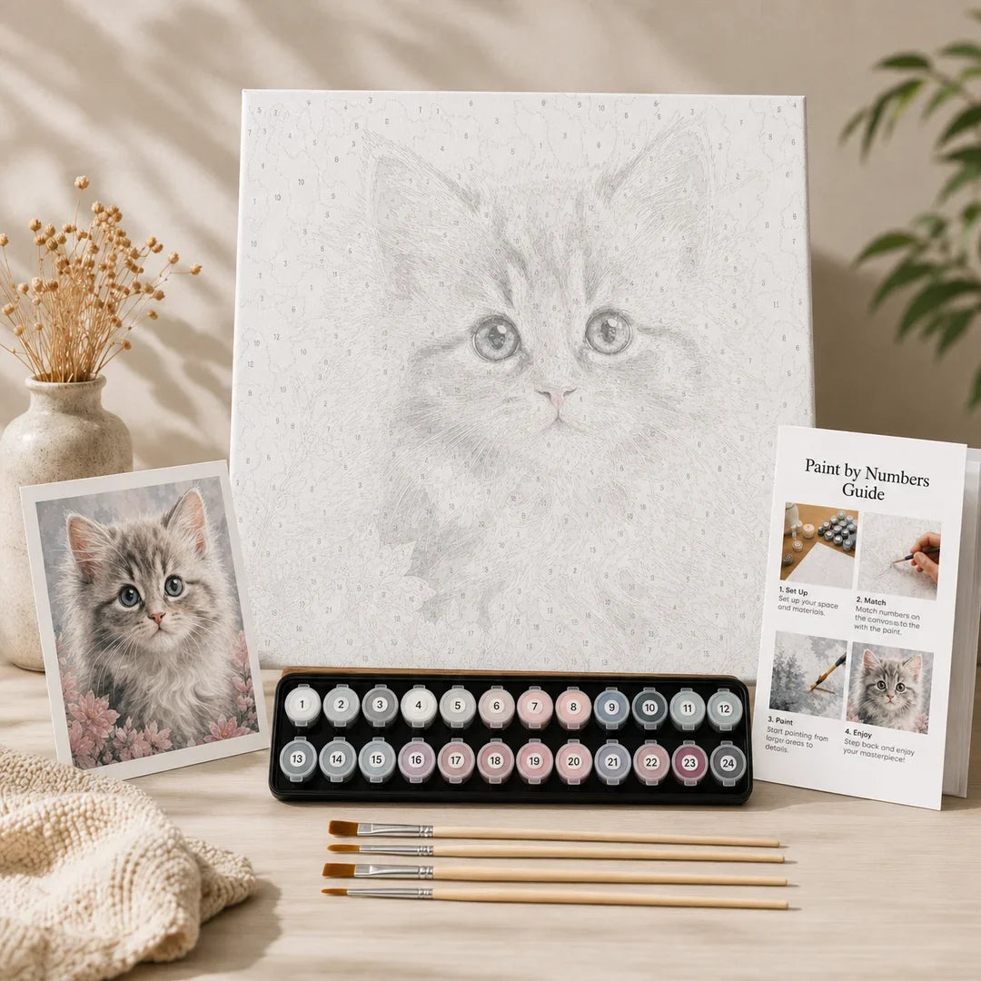 Peinture par numéros — Regard de Chaton