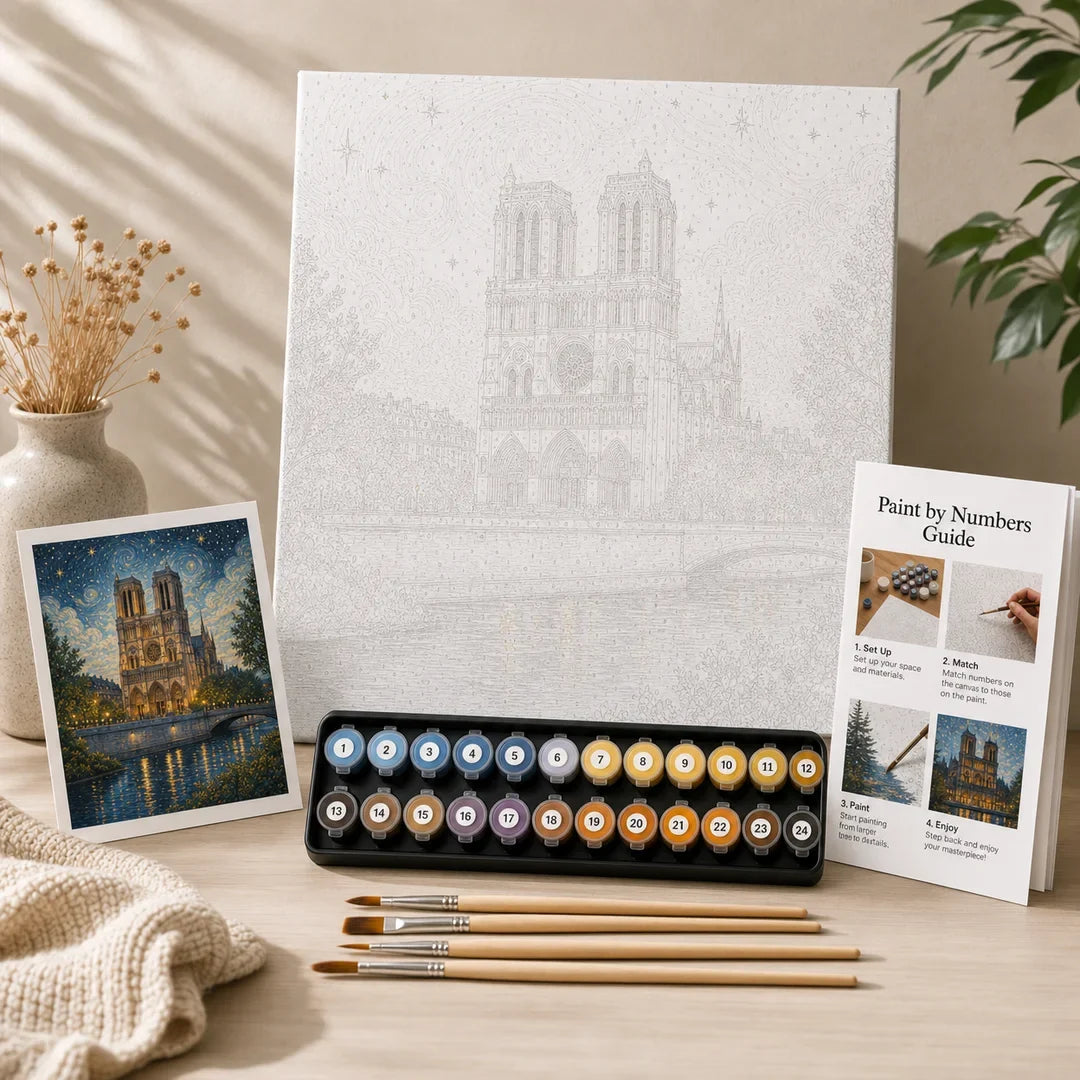Peinture par numéros — Notre-Dame Étoilée