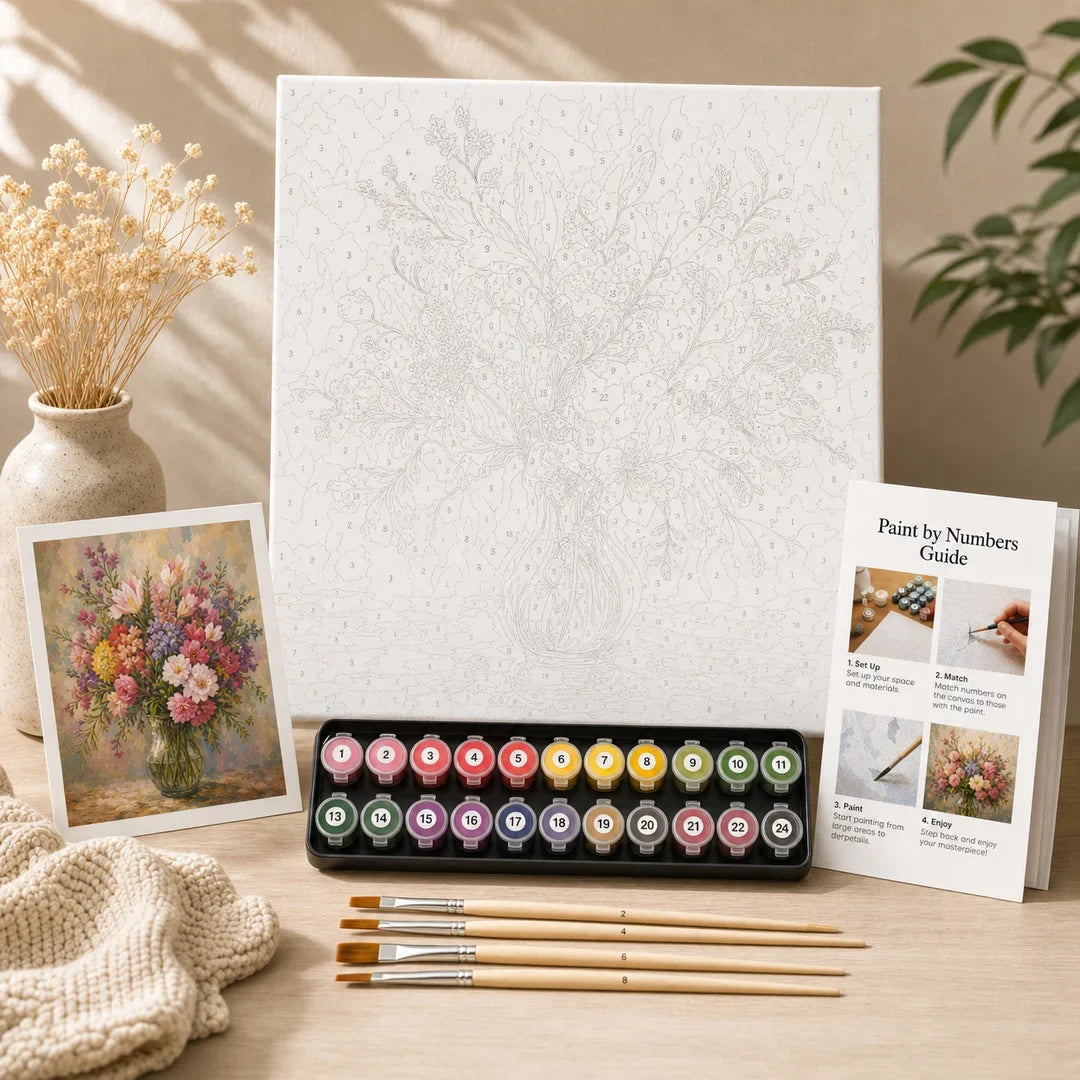 Peinture par numéros — Bouquet Éclatant