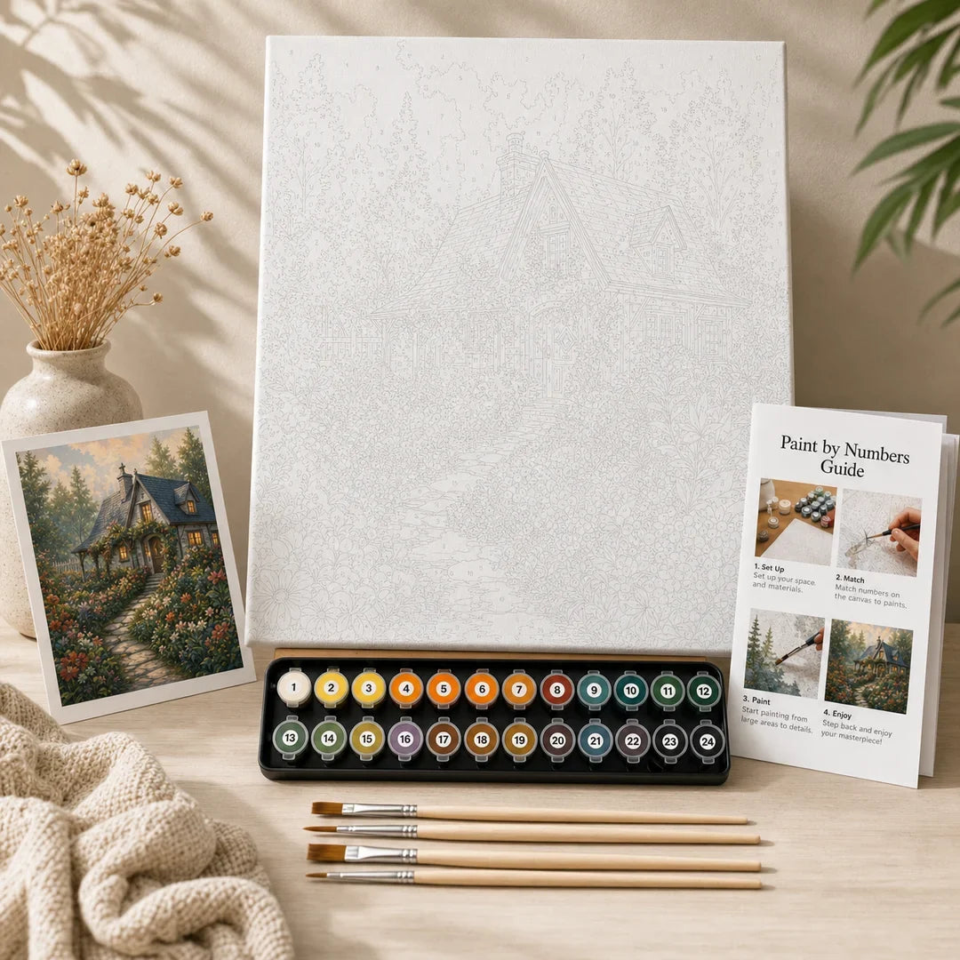 Peinture par numéros — Le Cottage Fleuri