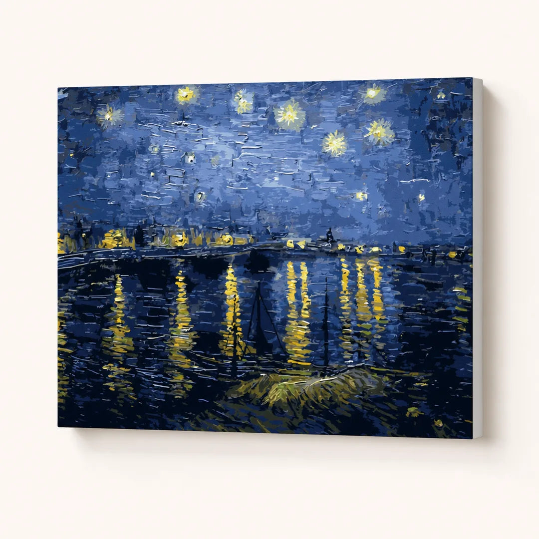 Peinture par numéros — Nuit Étoilée sur le Rhône