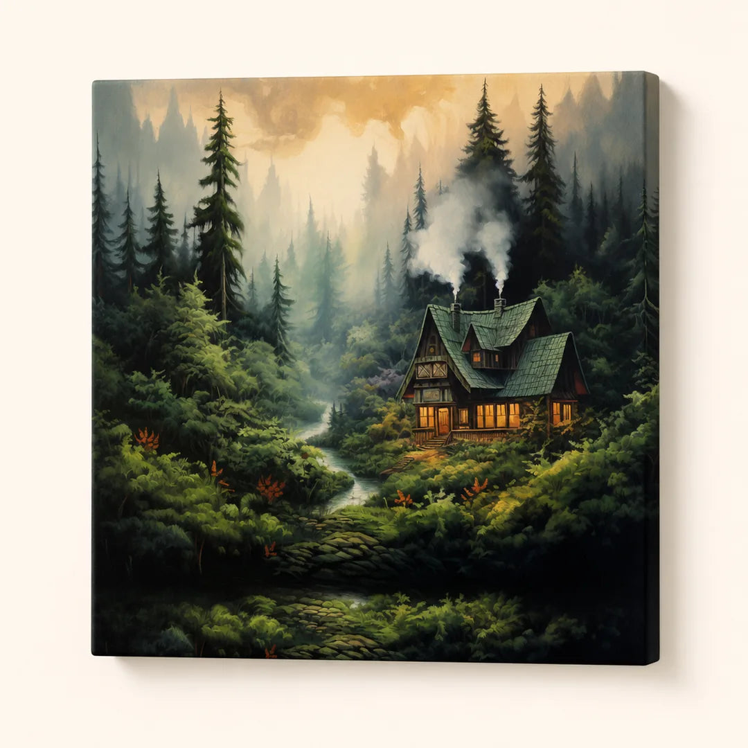 Peinture par numéros — Le Refuge en Forêt