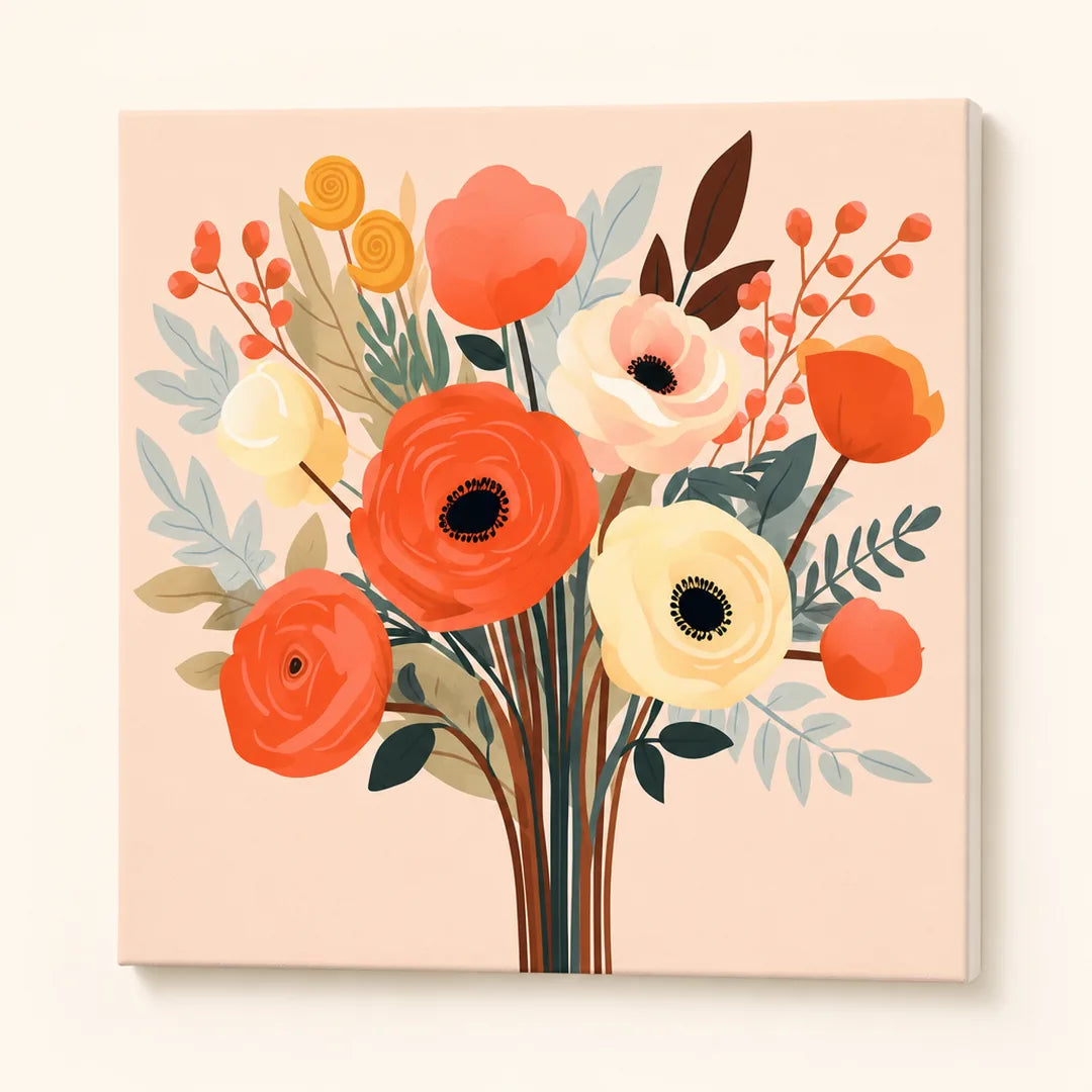 Peinture par numéros — Bouquet Éclatant