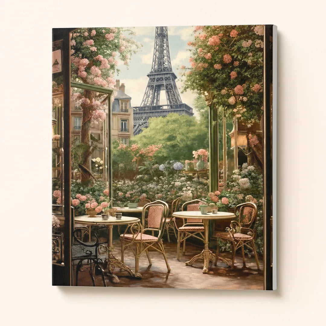 Peinture par numéros — Café Vue Tour Eiffel