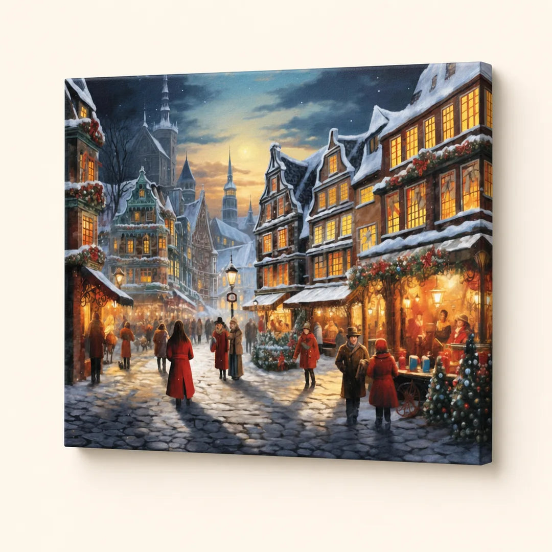 Peinture par numéros — Marché de Noël