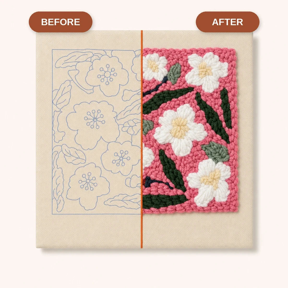 Kit broderie — Les Fleurs de Cerisier