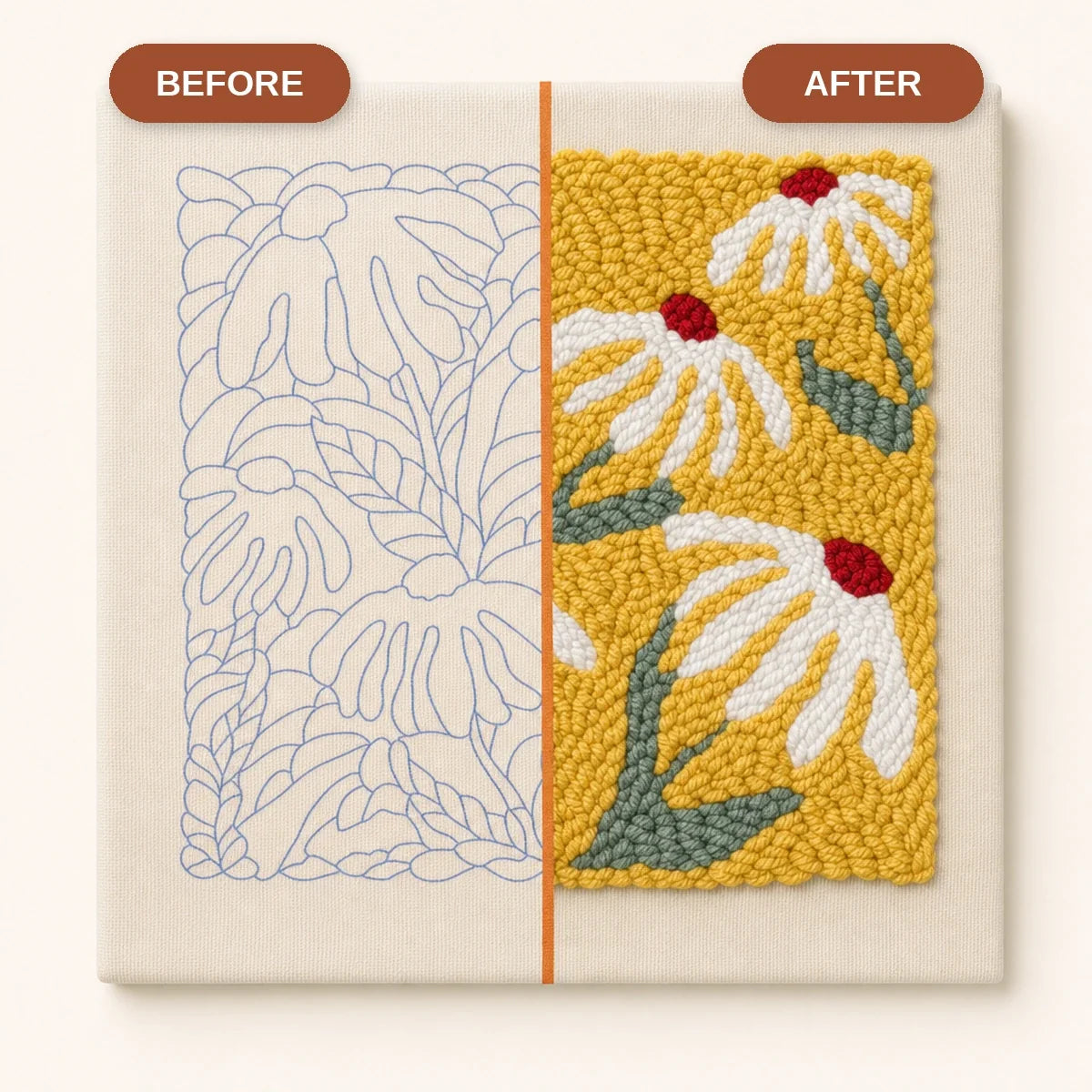 Kit broderie — Les Marguerites au Soleil