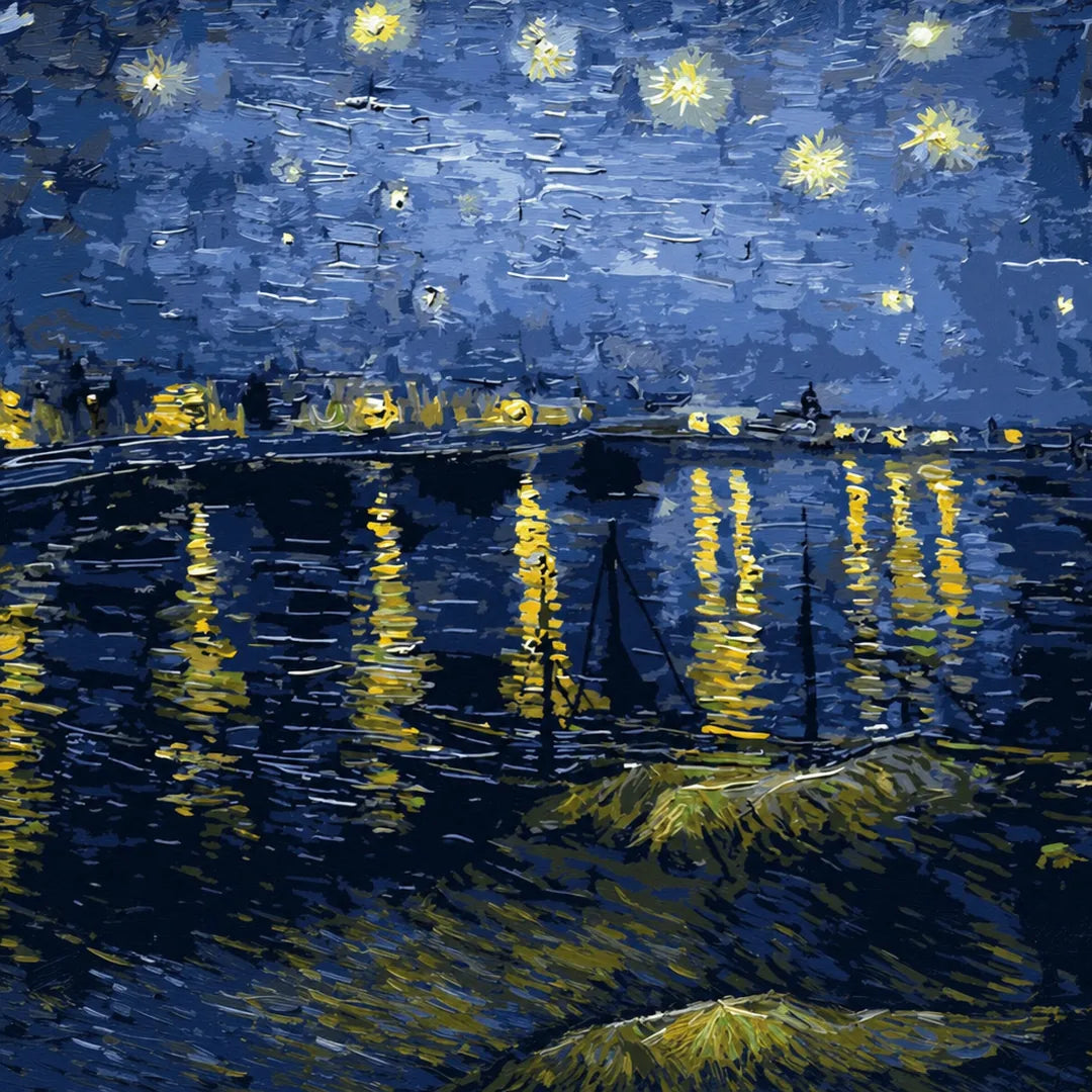 Peinture par numéros — Nuit Étoilée sur le Rhône
