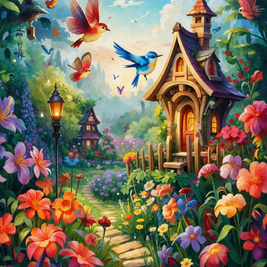 Peinture par numéros — Le Cottage Fleuri