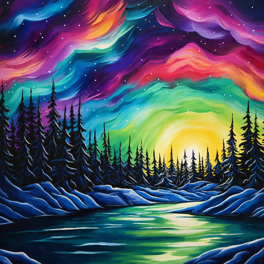Peinture par numéros — Aurores Boréales
