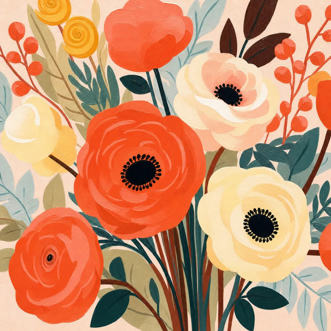 Peinture par numéros — Bouquet Éclatant