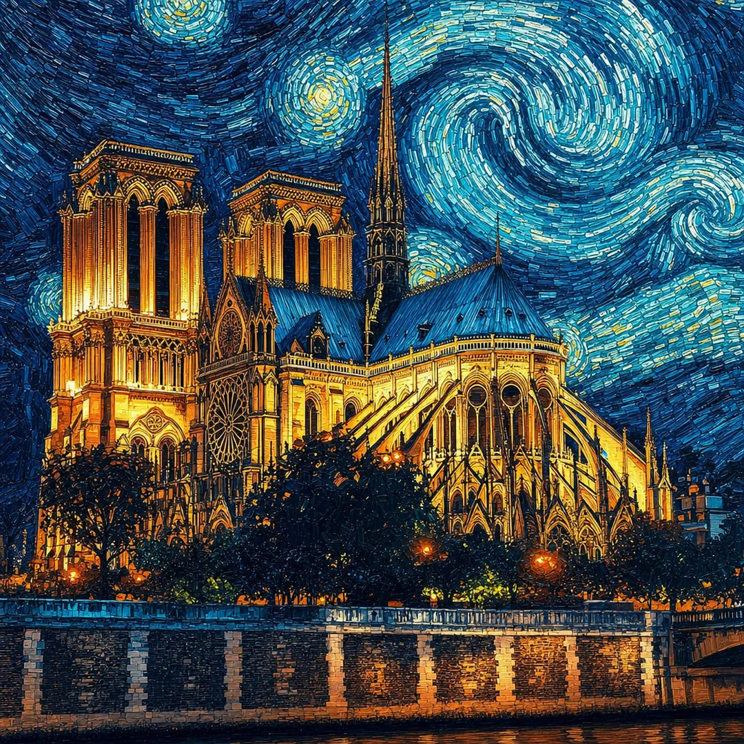 Peinture par numéros — Notre-Dame Étoilée