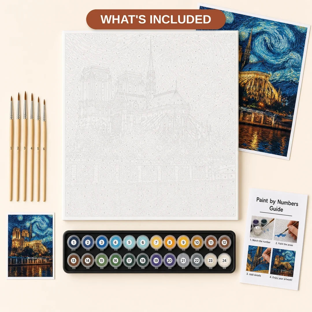 Peinture par numéros — Notre-Dame Étoilée