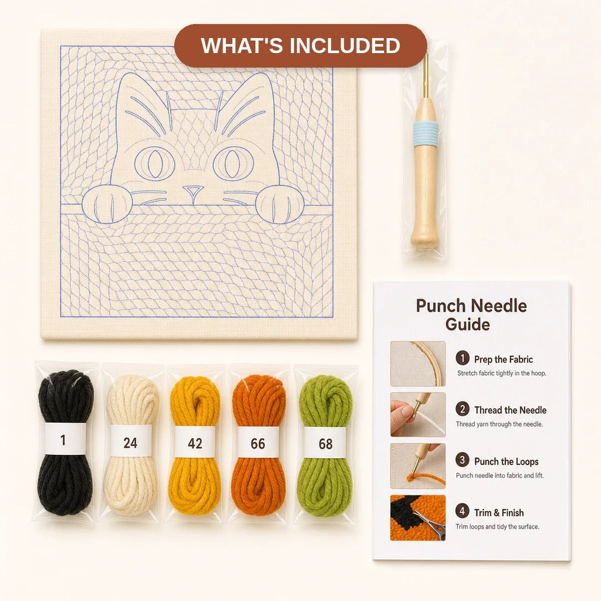 Kit broderie — Le Chaton Curieux