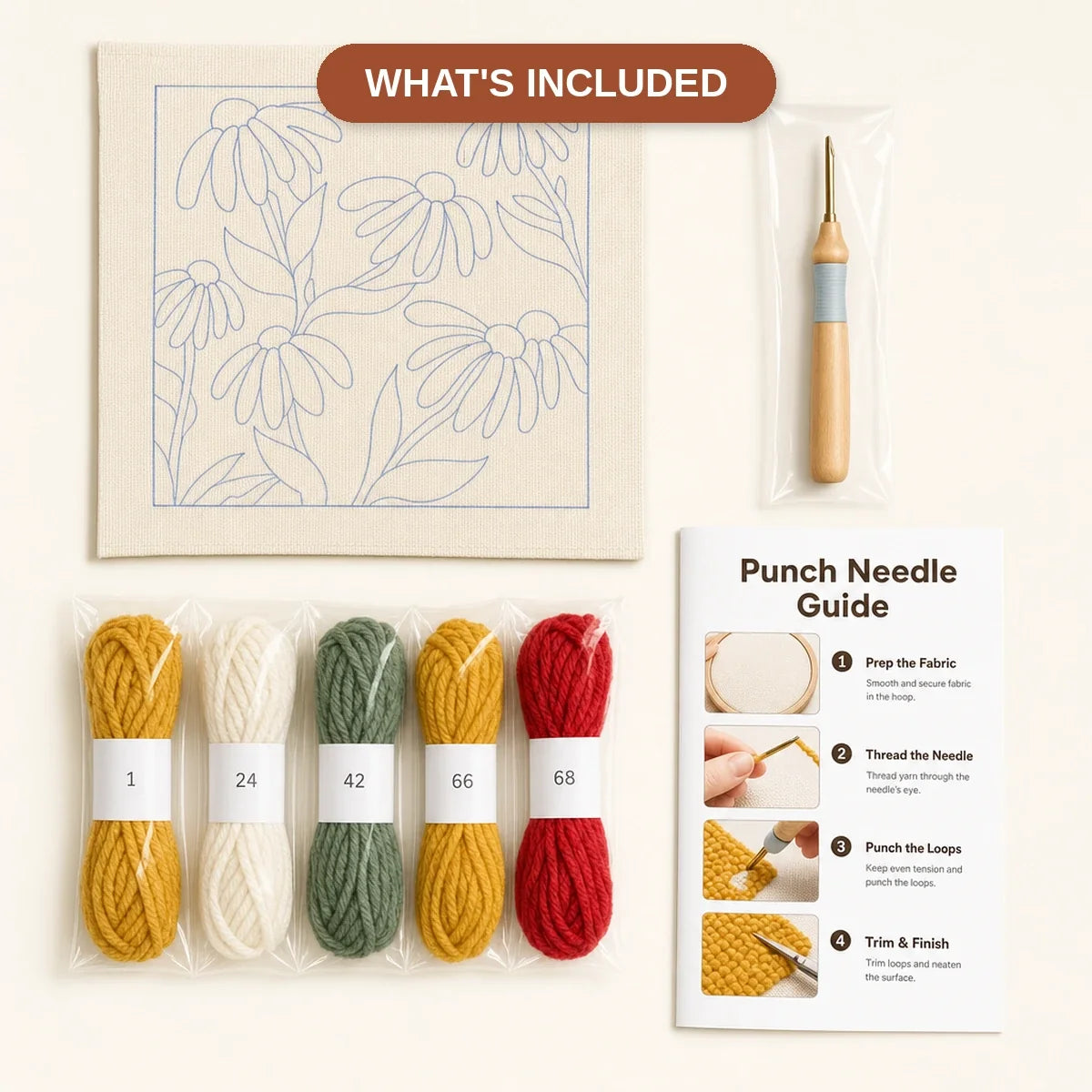 Kit broderie — Les Marguerites au Soleil