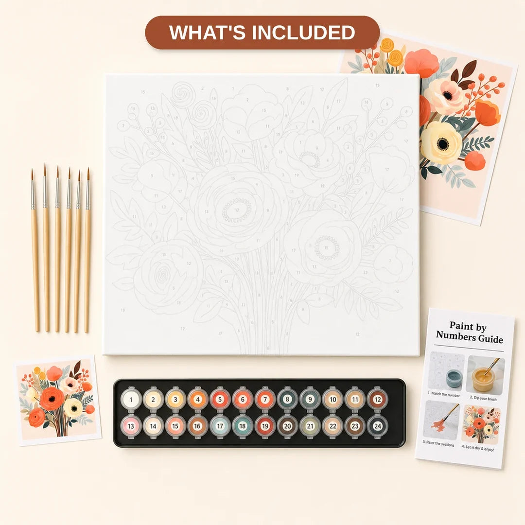 Peinture par numéros — Bouquet Éclatant
