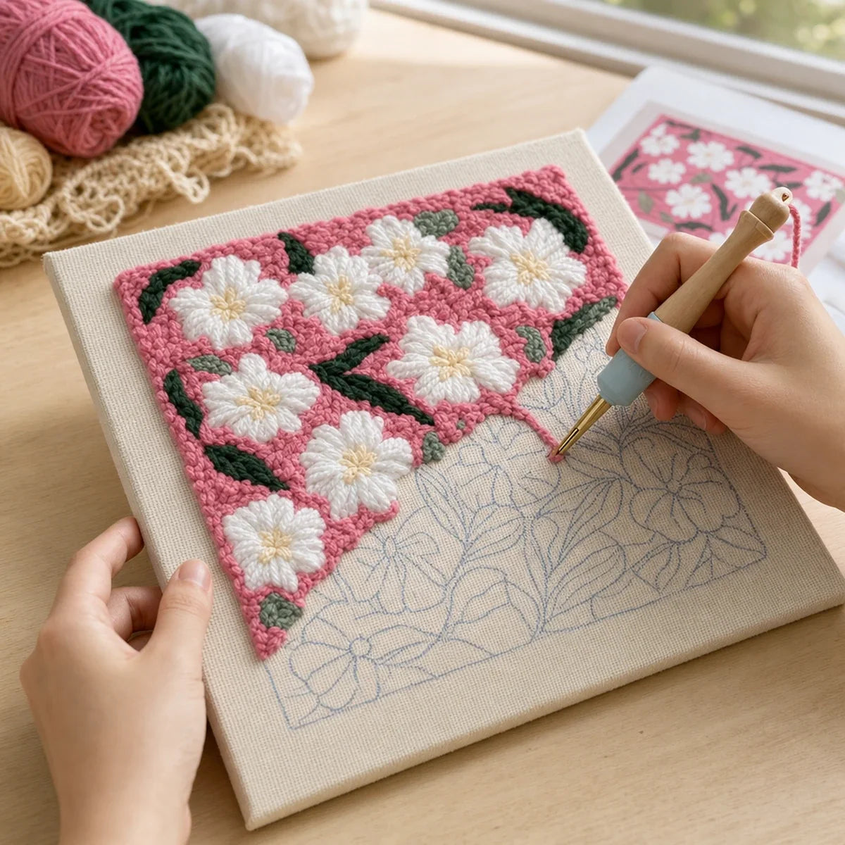 Kit broderie — Les Fleurs de Cerisier