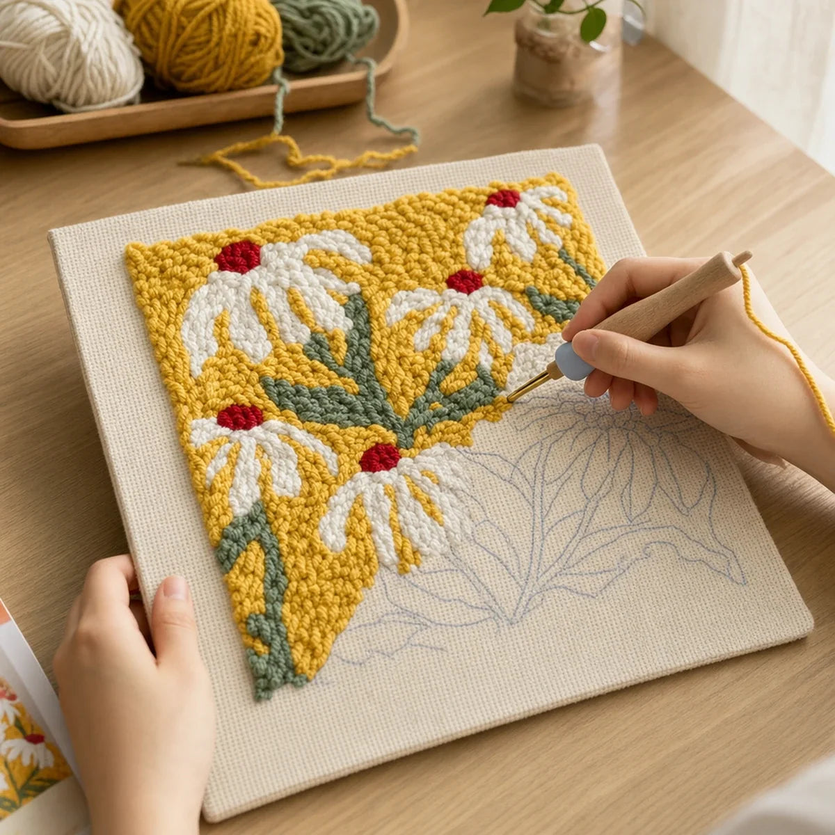 Kit broderie — Les Marguerites au Soleil