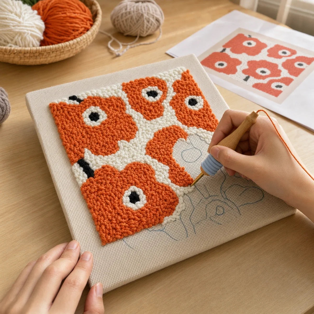 Kit broderie — Le Coquelicot Rétro
